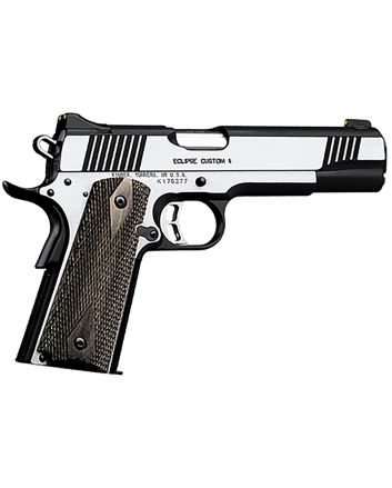 Kimber Mfg.,inc 3200122CA Eclipse Custom II (CA) 10mm 8+1 5 Brush Polished Front Serrations Stainless Steel Slide Laminated Gray/Black Double Diamond Grip