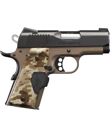 Kimber Mfg.,inc 3200167CA Ultra Covert II (CA) 45 ACP 7+1 3" Matte Black Steel Slide Dark Earth KimPro II Digital Camo w/ Kimber Logo Grip