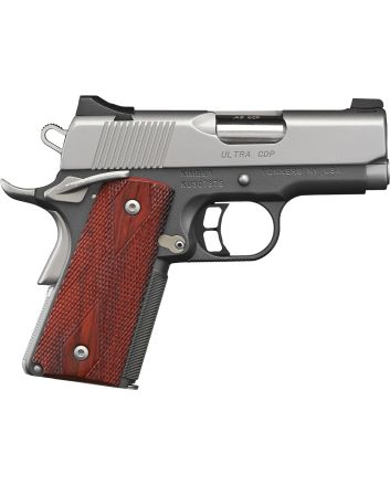 Kimber Mfg, Inc 3000256 CDP Ultra 9mm Luger 8+1 3" Stainless Match Grade, Barrel Kimpro II Silver Serrated Stainless Steel Slide, Kimpro II Gray Aluminum Frame w/Beavertail, Rosewood Grip
