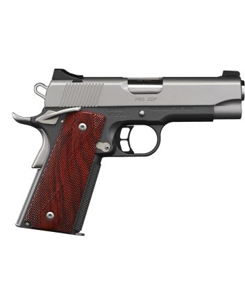 Kimber Mfg, Inc 3000258 CDP Pro 9mm Luger 9+1 4" Stainless Steel Barrel, Kimpro II Silver Serrated Stainless Steel Slide, Kimpro II Gray Aluminum Frame w/Beavertail Rosewood Grip