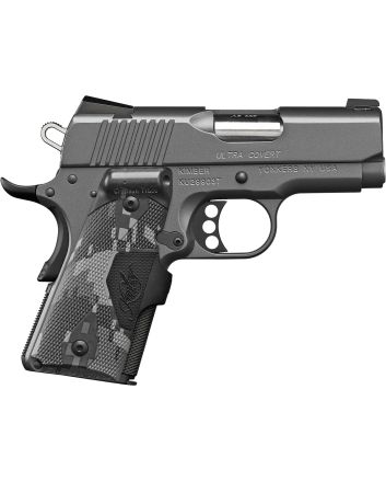 Kimber Mfg.,inc 3000250 Ultra Covert 45 ACP 7+1 3" Stainless Steel Slide Charcoal Gray KimPro II Frame Serrations Crimson Trace Urban Camouflage Grip