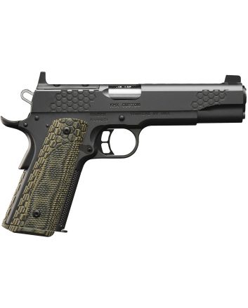 Kimber Mfg, Inc 3000360 KHX Custom 45 ACP 8+1 5" Stainless Match Grade Barrel, KimPro II Gray Serrated Stainless Steel Slide, Kimpro II Gray Stainless Steel Frame w/Beavertail, G10 Grip