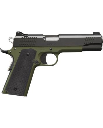 Kimber Mfg, Inc 3000465 Custom LW MP 9mm Luger 9+1 5" Stainless Match Grade Barrel, Black Serrated Steel Slide, Ranger Green Aluminum Frame w/Beavertail, Black Textured Grip