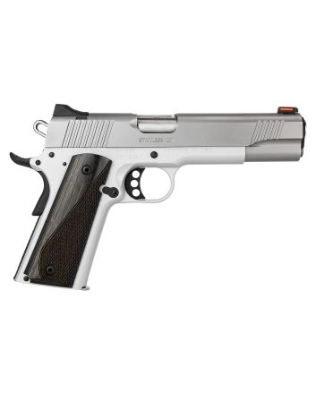 Kimber Mfg, Inc 3700593 LW Arctic 45 ACP 8+1 5" Stainless Match Grade Barrel, Silver Serrated Stainless Steel Slide, Silver Aluminum Frame w/Beavertail, Black/Gray Laminate Grip