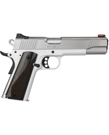 Kimber Mfg, Inc 3700594 LW Arctic 9mm Luger 9+1 5" Stainless Match Grade Barrel, Silver Serrated Stainless Steel Slide, Silver Aluminum Frame w/Beavertail, Black/Gray Laminate Grip