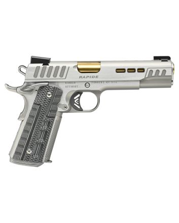 Kimber Mfg.,inc 3000423 Rapide Dawn 45 ACP 8+1 5" Gold TiN Stainless Steel Barrel, Lightening Cut/Serrated Stainless Steel Slide, Stainless Steel Frame w/Beavertail, Black &amp; Gray G10 Grip