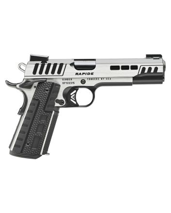 Kimber Mfg.,inc 3000425Rapide Scorpius 45ACP 8+1 5" Black KimPro II w/ Brush Polished Flats Stainless Steel Slide G10 Grip