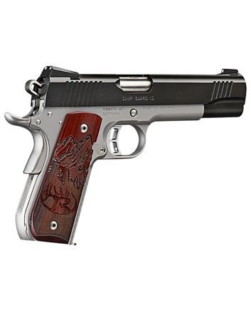 Kimber Mfg, Inc 3000233 Camp Guard10mm Auto 8+1 5" Stainless Match Grade Barrel, Matte Black Serrated Stainless Steel Slide, Satin Silver Stainless Steel Frame w/Beavertail, Rosewood Grip