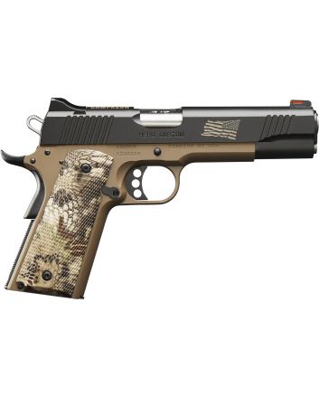 Kimber Mfg.,inc 3200383 Hero Custom II Boot Campaign 45ACP 7+1 5" KimPro II Front Serrations Stainless Steel Slide Desert Tan KimPro II Composite Kryptek Highlander Grip
