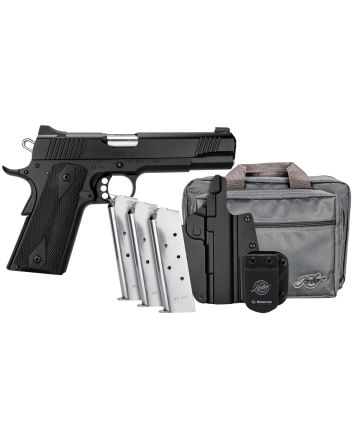 Kimber Mfg.,inc 3700812 Custom LW Club Bundle 45ACP 7+1 5" Front Serrations Stainless Slide KimPro Black F/S Rubber Grip