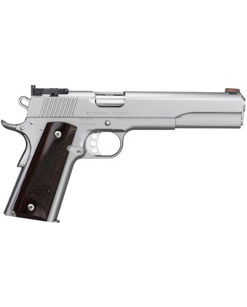 Kimber Mfg.,inc 3000372 Stainless Target LS 10mm 8+1 6" Ramped Barrel Satin Silver Stainless Steel Slide Rosewood Grip