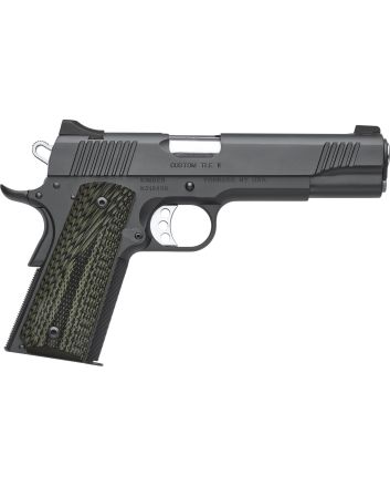 Kimber Mfg, Inc 3200335 TLE II Custom 45 ACP 7+1 5" Stainless Match Grade Barrel, Matte Black Serrated Steel Slide, Matte Black Steel Frame w/Beavertail, Aggressively Textures G-10 Grip