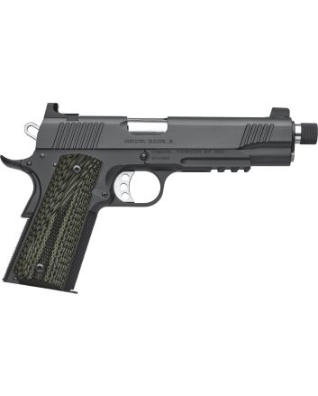 Kimber Mfg, Inc 3200337 TLE II45 ACP 7+1 5" Stainless Threaded Barrel, Matte Black Serrated Steel Slide, Matte Black Steel Frame w/Beavertail &amp; Picatinny Rail, Aggressively Textures G-10 Grip