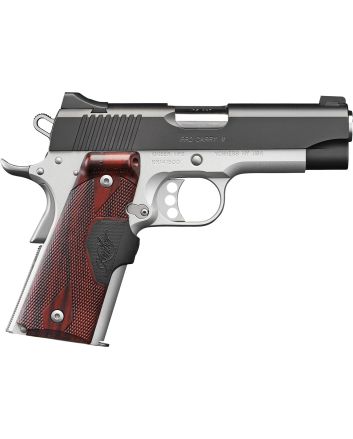 Kimber Mfg, Inc 3200333 Pro Carry II9mm Luger 9+1 4" Stainless Match Grade Barrel, Matte Black Brushed Serrated Steel Slide, Satin Silver Aluminum Frame w/Beavertail, Rosewood Grip