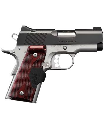 Kimber Mfg.,inc 3200392 Ultra Carry II Two-Tone LG 9mm 8+1 3" Black Matte Silver Rosewood w/ Integrated Laer Grip