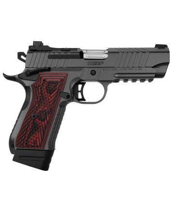 Kimber Mfg.,inc 3100024 KDS9C Rail 9mm 15+1 18+1 4.09" KimPro Gray Red/Black Front and Rear Serrations Stainless Steel Black Crosshatch cut G-10 Grip