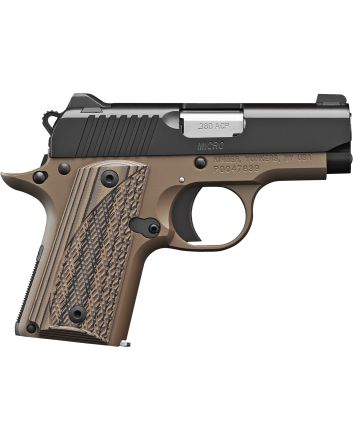 Kimber Mfg.,inc 3300208 Micro Desert Night NS 380 ACP 7+1 2.75" Matte Black KimPro II Stainless Steel Slide Desert Tan KimPro G10 Grip