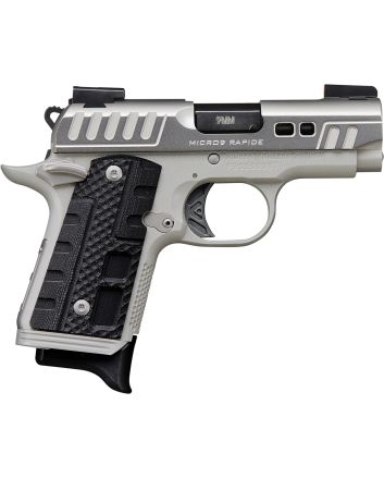 Kimber Mfg.,inc 3300223 Micro 9 Rapide Black Ice 9mm 7+1 3.15" Silver/Grey KimPro II Black G10 Grip