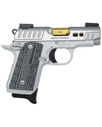 Kimber Mfg.,inc 3300230 Micro 9 Rapide Dawn 9mm 7+1 3.15" Brushed Stainless/Silver KimPro II Grey/Black G10 Grip