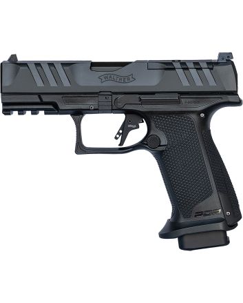 Walther Arms 4796040 PDP F-Series Pro 9mm Luger 18+1 4" Black Steel Barrel, Black Serrated/Optic Ready Steel Slide, Black Polymer Frame w/Picatinny Rail, Medium Backstrap Grip