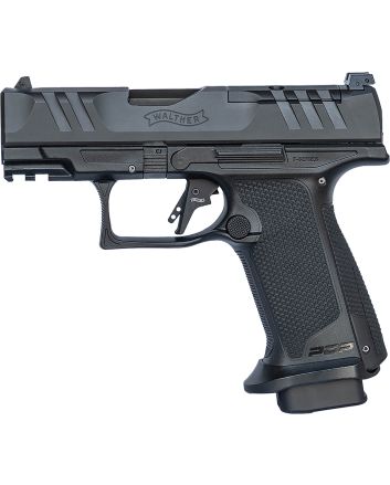 Walther Arms 4796064 PDP F-Series Pro 9mm Luger 10+1 3.50" Black Steel Barrel, Black Serrated/Optic Ready Steel Slide, Black Polymer Frame w/Picatinny Rail, Medium Backstrap Grip