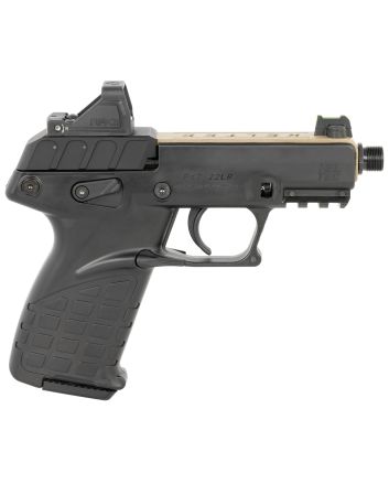 Kel-Tec P17TANBLKOPTIC P1722 LR 16+1 3.80" w/Optic &amp; Holster Tan/Black