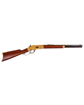 Cimarron CA221 1866 Yellowboy Short 38 Special 10+1 20" Blued Octagon Barrel, Brass Receiver, Fixed Walnut Stock