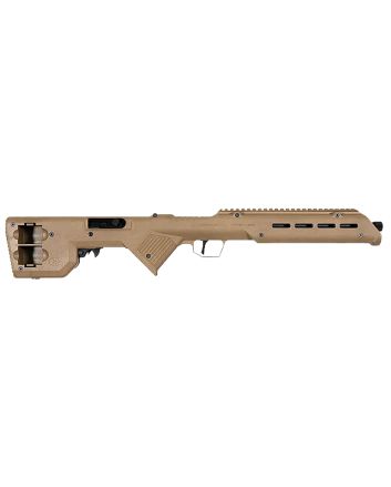 Desert Tech TRKRF2218FDE TREK-22Flat Dark Earth Compact 22 LR 18" Free Floating Steel Barrel, Picatinny Rail Receiver, M-LOK Handguards, Fixed Polymer Stock, Suppressor Ready