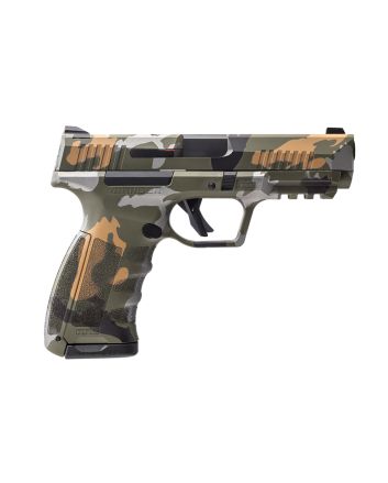 Dickinson LLC RA9C RA9 Ranger Compact Frame 9mm Luger 17+1 4.25" Black Steel Barrel, Ranger Camo Serrated Aluminum Slide, Ranger Camo Polymer Frame w/Accessory Rail