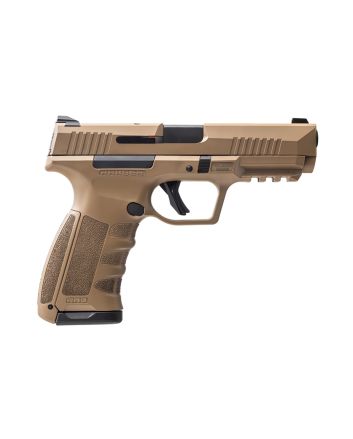 Dickinson LLC RA9FED RA99mm Luger 17+1 4.25" Black Steel Barrel, Flat Dark Earth Cerakote Serrated Aluminum Slide, Flat Dark Earth Polymer Frame w/Accessory Rail