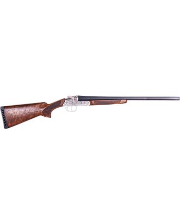 ATI ATIGKOF12RP26 Road Agent Prime 12 Gauge Break Open 2rd 26" Black Side By Side Barrel, Silver Engraved Aluminum Receiver, Fixed Turkish Walnut Stock