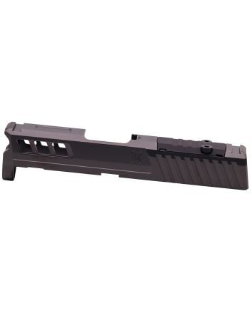 True Precision Inc TPSHCSBCRMS Axiom Optic Cut Slide Fits Springfield Hellcat Black DLC Anodized 416R Stainless Steel