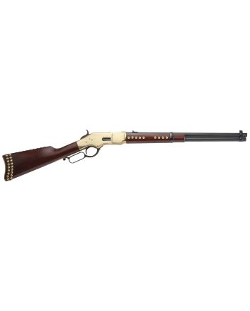 Cimarron CA228G19 1866 Pawnee Carbine 45 Colt 10+1 19" Blued Steel Barrel, Brass Receiver, Fixed Wood Stock