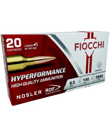 Fiocchi 65PRCRD Hyperformance Match 6.5PRC 140gr Nosler Reduced Drag Factor 20 Per Box/10 Case
