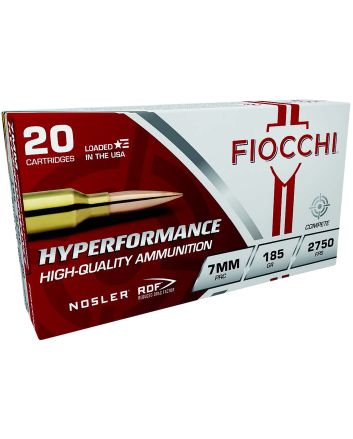 Fiocchi 7PRCRD Hyperformance Match 7mmPRC 185gr Nosler Reduced Drag Factor 20 Per Box/10 Case