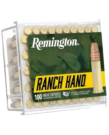 Remington Ammunition R21273 Ranch Hand Rimfire 22LR 38gr Copper Plated Hollow Point 100 Per Box/50 Case