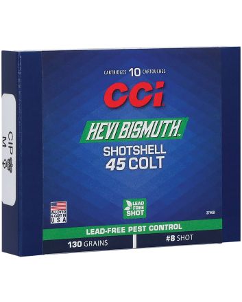 CCI 3746B Pest Control HEVI-Bismuth 45Colt 130gr Shotshell #8 Shot 10 Per Box/20 Case
