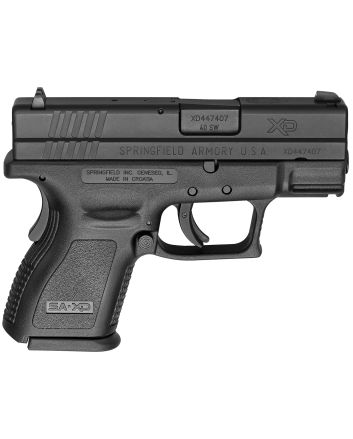 Springfield Armory XD9802HC XDCompact Frame 40 S&amp;W 12+1, 3" Black Melonite Steel Barrel &amp; Serrated Steel Slide, Black Polymer Frame w/Picatinny Rail