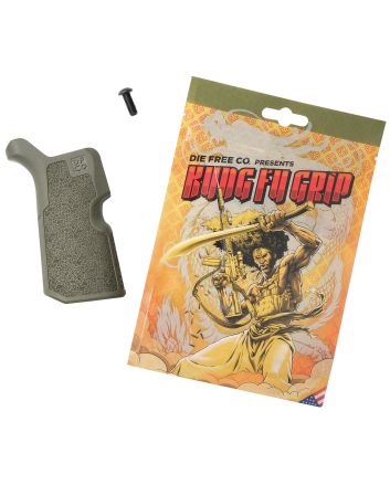 Die Free Co Llc KFGODG Kung Fu GripOlive Drab Nylon Fits AR15/M4/AR10/SR25