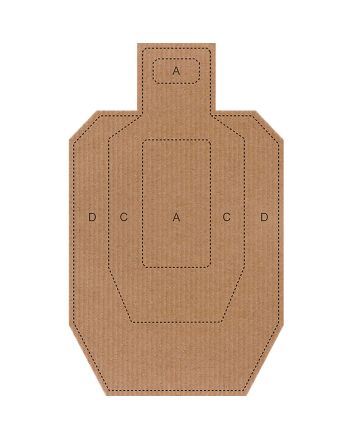 Action Target IPSC-CB IPSC/USPSA TargetsHanging Cardboard 18" x 30" 100Ct