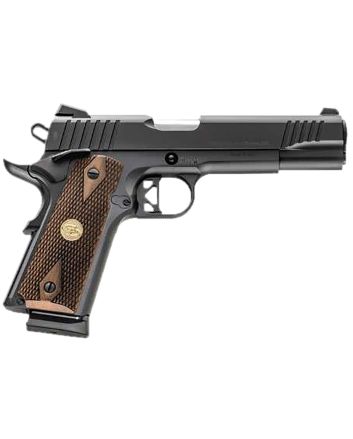Charles Daly 440213 Superior45 ACP 10+1 5" Stainless Steel Barrel, Black Serrated Steel Slide, Black Steel Frame w/Beavertail, Walnut Diamond Checkered Grip, ZeroTech Red Dot