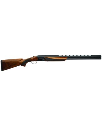Charles Daly 930395 202E20 Gauge Break Open 3" 2rd 26" Black Over/Under Vent Rib Barrel, Black Engraved Steel Receiver, Fixed w/Pistol Grip Walnut Stock