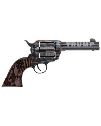 Traditions SAT73002FT 1873 Trump-Fight 45 Long Colt 6 Shot 4.75" Blued "Trump" w/Engraved Barrel, "Fight" Engraved Cylinder, Color Case Hardened Steel Frame, Walnut w/Trump Design Grip, Exposed Hammer