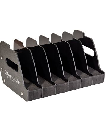 Hornady 95832 6 Gun Pistol Rack Metal w/Foam and Plastic Dividers Holds 6 Pistols