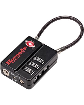 Hornady 96023 Flex Micro TSA Lock Open w/ Combination Black Aluminum