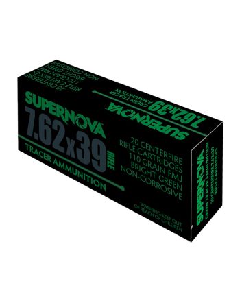 Piney Mountain Ammunition PMSN762G Green Tracer7.62mm 110gr Full Metal Jacket 20 Per Box/50 Case