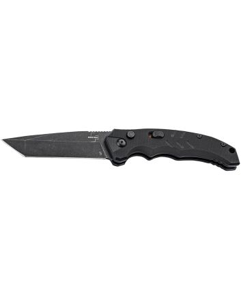Boker 01BO797 Intention II3.07" Folding Tanto Plain D2 Steel Blade Black G10 Handle