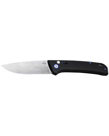 Boker 01BO920 FRND3.35" Drop Point Plain Stonewashed D2 Steel Blade 4.52" Black Grivory Handle