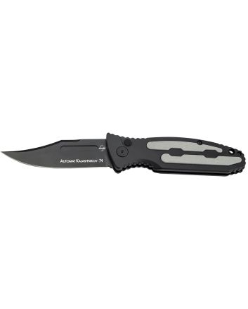 Boker 01KALS136Kalashnikov 3.35" Clip Point Plain Black D2 Steel Blade Black/Gray Aluminum Handle