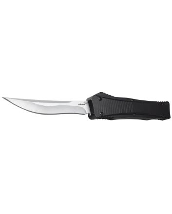 Boker 06EX243 3.35" Plain D2 Steel Blade Black Aluminum Handle